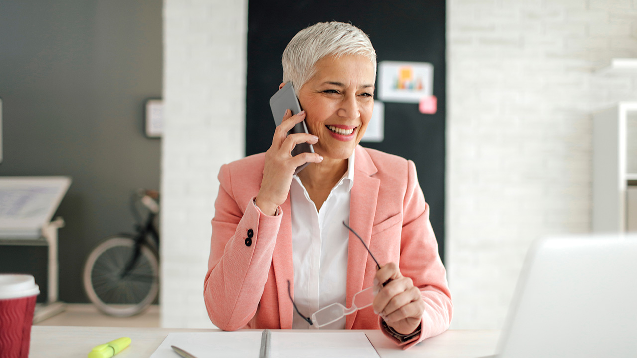 Women talking on the phone